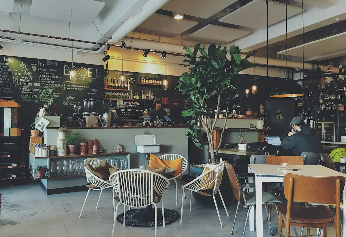 A bright seating area
